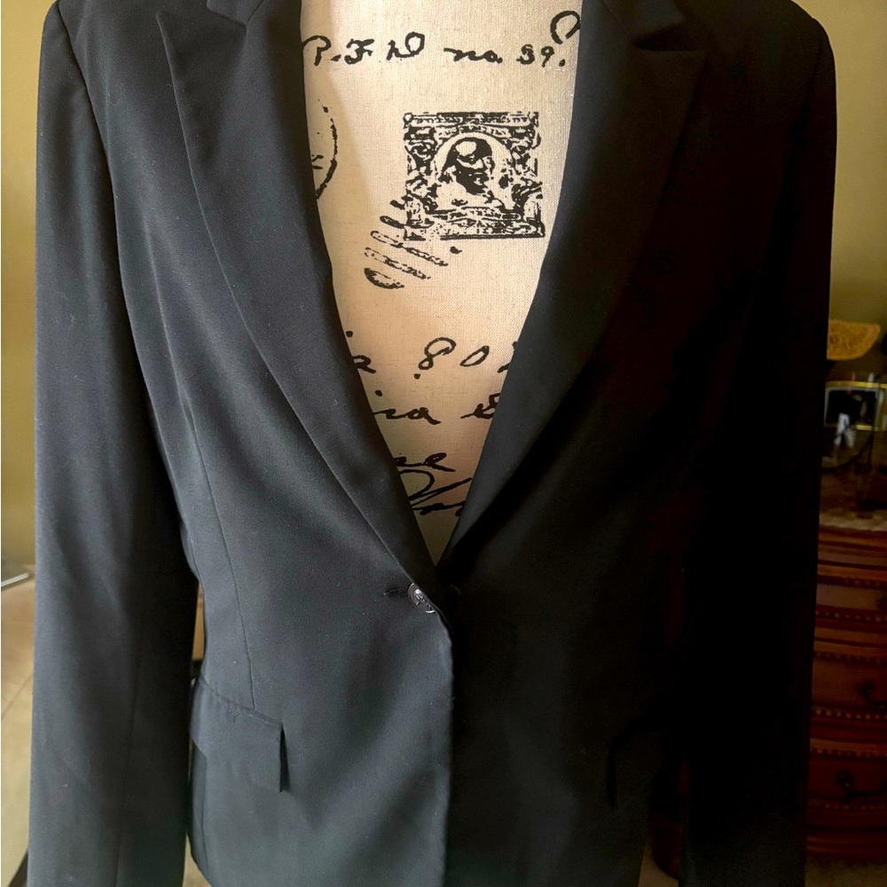 Express Black Sport Coat Fitted Blazer
